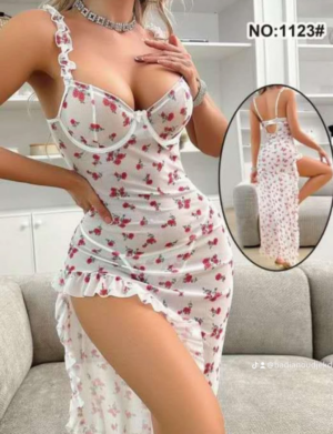 Lingerie robe fente